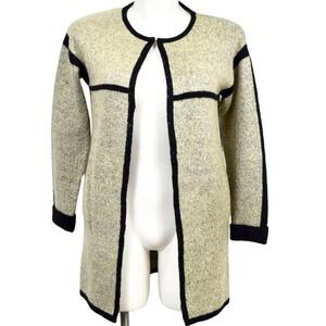 ROMEO & JULIET Knitted Gray and black long sweater jacket, size